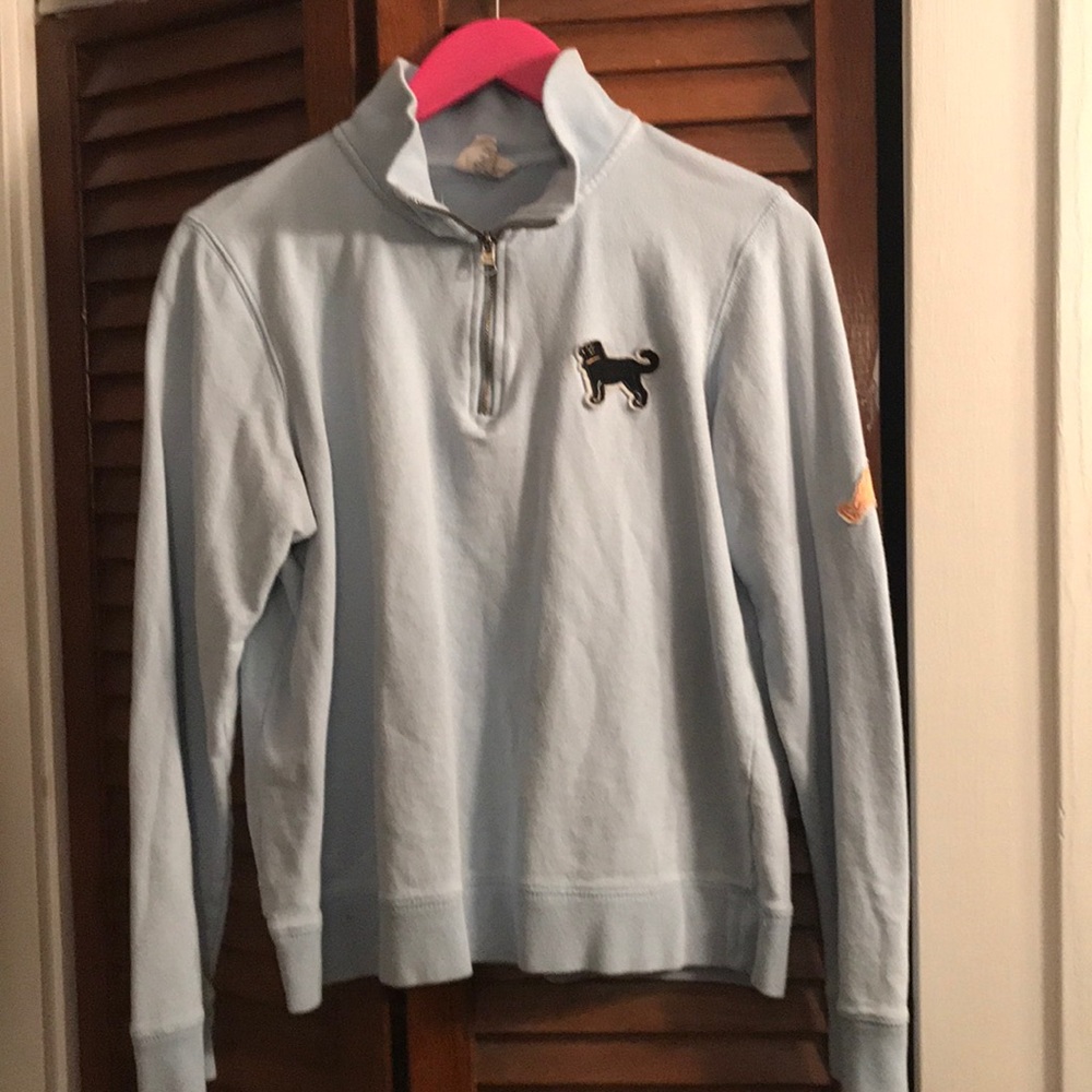 The Black Dog Light Blue Quarter-Zip Sweater